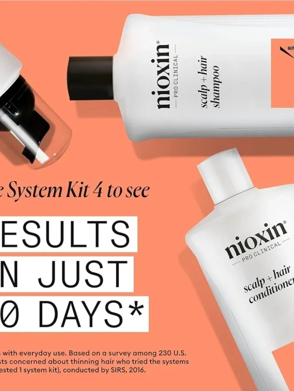 Nioxin System 4 -With Shampoo Conditioner And Treatment 3pc Set *Open Bottles